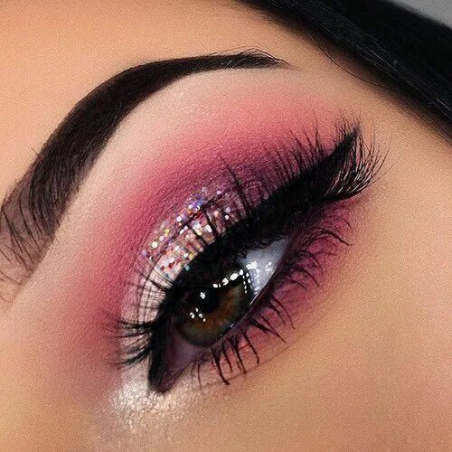 Красивый макияж розовыми тенями New Generation harry potter Instagram-Whatsapp Day makeup looks, Pink eye makeup