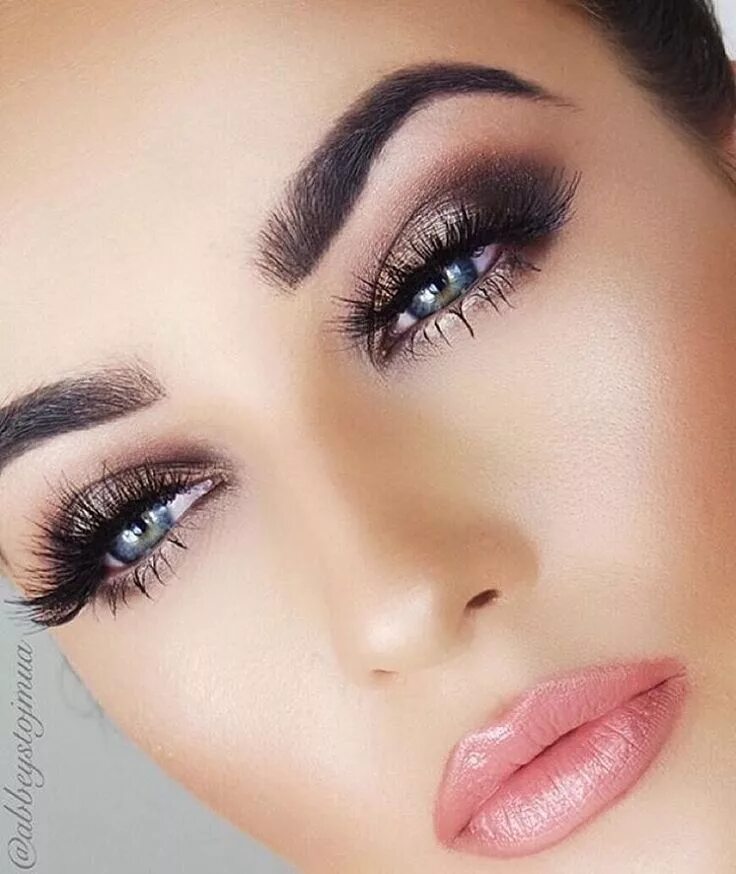 Красивый макияж с нарощенными ресницами Flawless Eye Makeup: Eyebrow Microblading, Mascara, and Eye Shadow