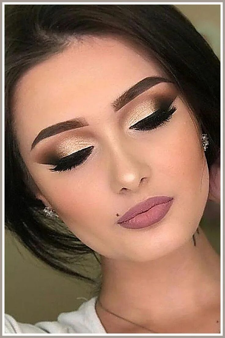 Красивый макияж со стрелками фото Amazon.com / Premium Beauty / Makeup / Dermablend Wedding makeup for brown eyes,