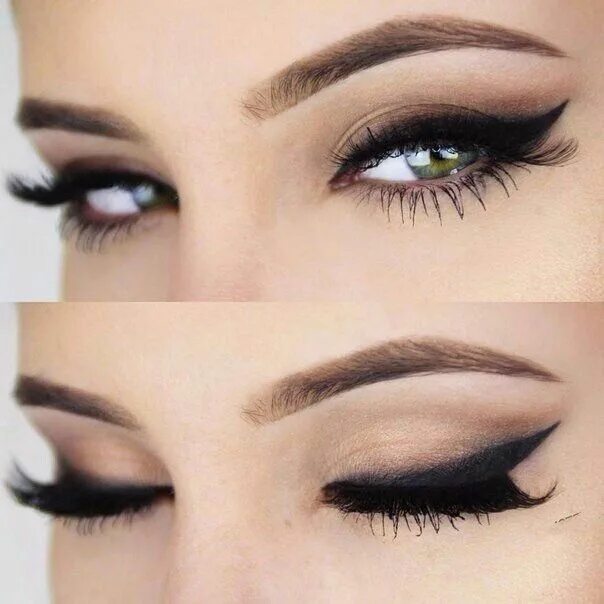 Красивый макияж со стрелками пошагово Пин на доске make up Страстный взгляд, Макияж глаз, Макияж ресниц