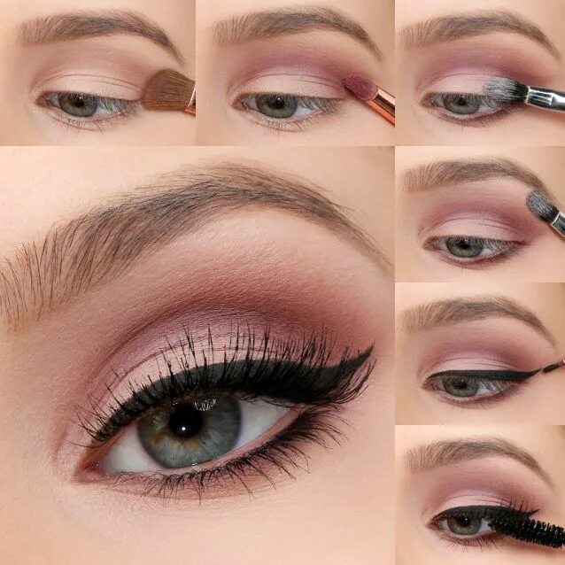 Красивый макияж тенями легкий Lulus How-To: Mauve Matte Eye Tutorial - Lulus.com Fashion Blog Maquillaje de oj