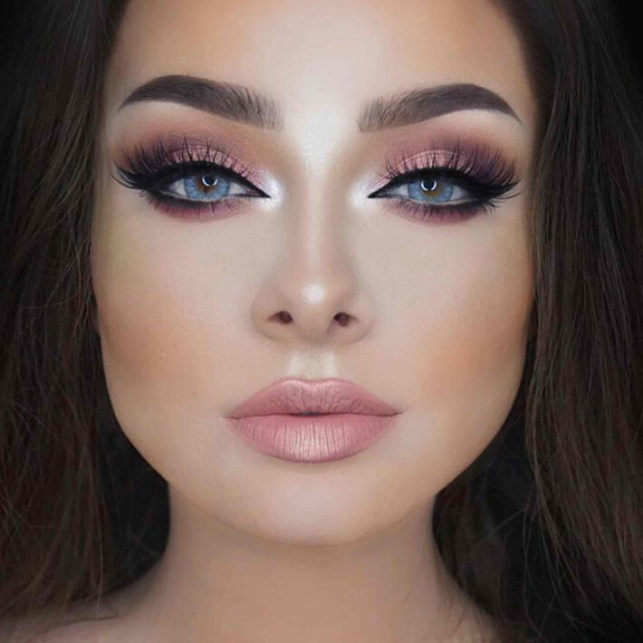 Красивый макияж тон Soft Glam Eyeshadow Palette Anastasia Beverly Hills Wedding makeup for brown eye