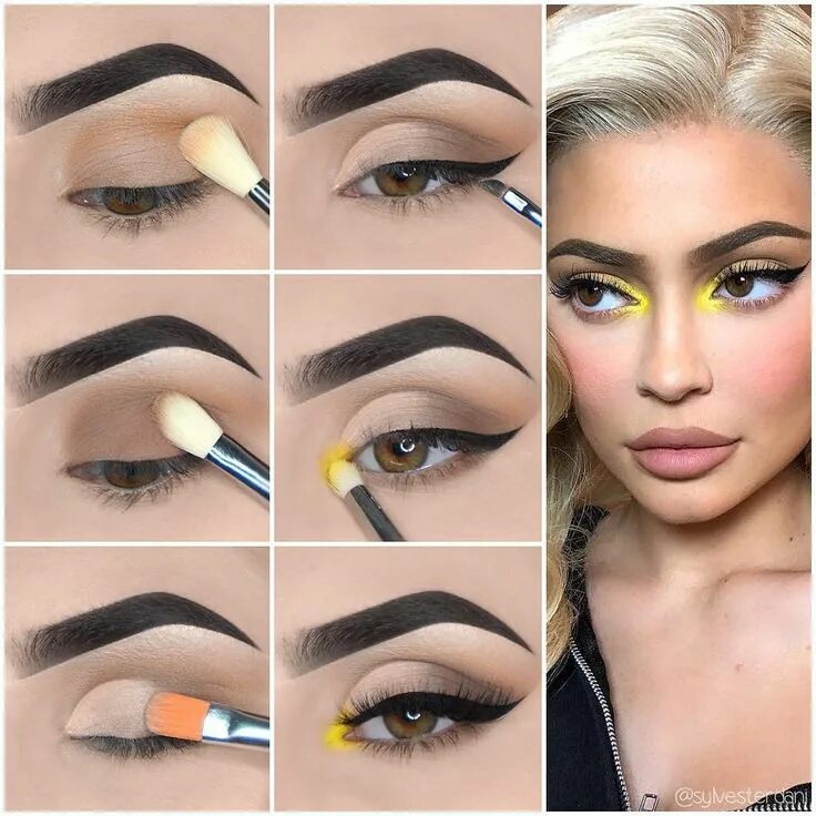 Красивый макияж в домашних условиях пошаговое фото Kylie Jenner Eye Makeup Tutorial! - #Eye #jenner #kylie #makeup #tutorial en 202