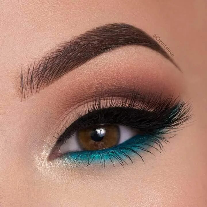 Красивый макияж век Pin by Lilia97 on Hairstyles & Makeup Turquoise makeup, Makeup eyeshadow, Smokey