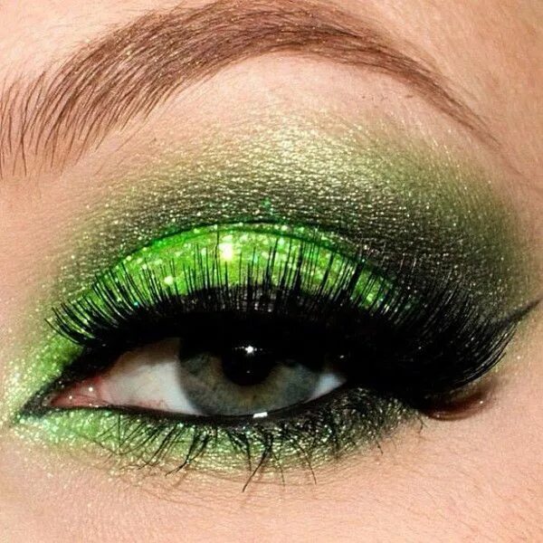 Красивый макияж зеленых глаз фото CANDIE GREEN Cosmetic Glitter for Makeup, Eye Shadow, Lips, Nail... ($7.95) ❤ li