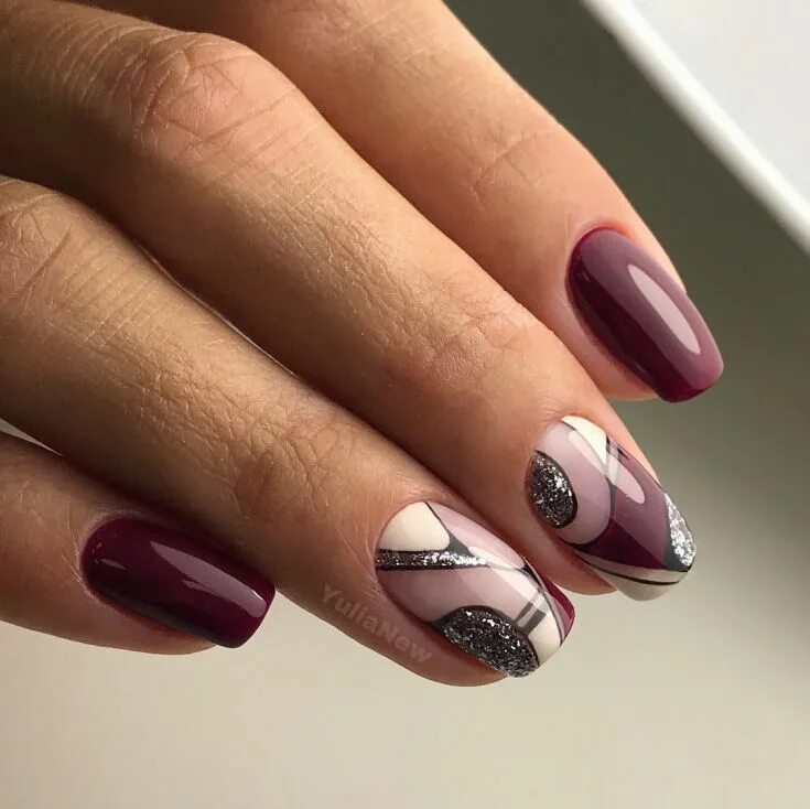 Красивый маникюр 2018 77+ photo graphic manicure Красивые ногти, Дизайнерские ногти, Круглые ногти
