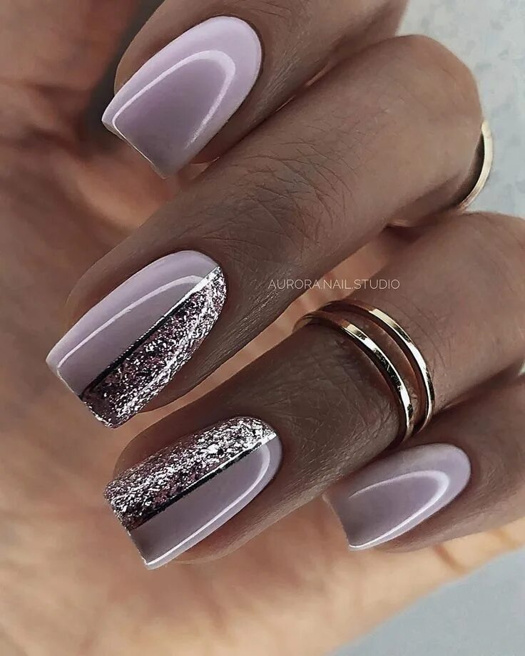 Красивый маникюр 2020 новинки с дизайном Стильные идеи маникюра - Фото OK.RU Square nails, Manicure nail designs, Gel nai