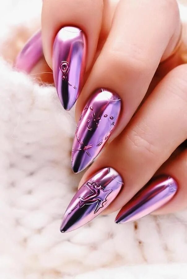 Красивый маникюр 2022 49+Beautiful Acrylic Almond Nail Art Design for Spring Nails - Lily Fashion Styl