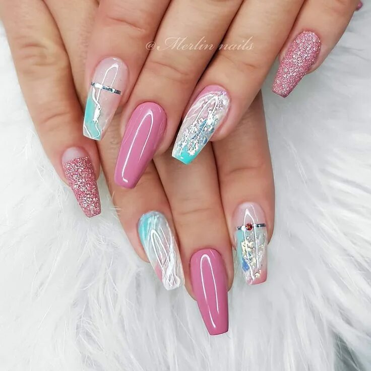 Красивый маникюр 2024 балерина 70+ Best Winter Nail Art Designs You Need to Copy Winter nail art, Nail designs,