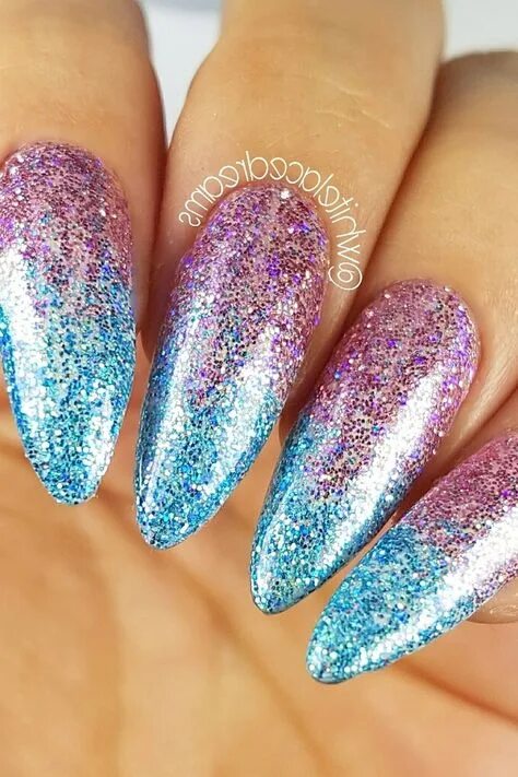 Красивый маникюр 2024 блестящий 290 Glitter manicure ideas glitter manicure, manicure, swag nails