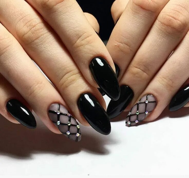 Красивый маникюр 2024 черный Pin on маникюр Nails inspiration, Nails, Lace nails