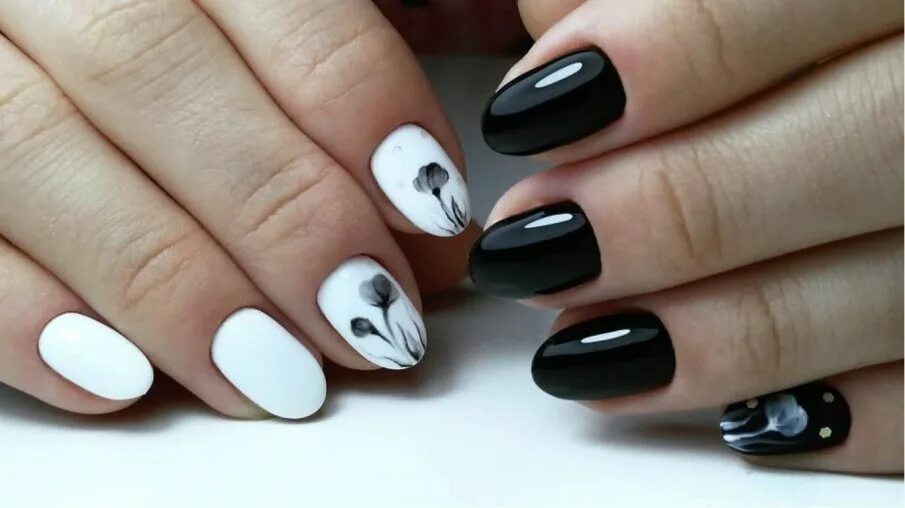 Красивый маникюр 2024 черный Нивель - Reviews, Prices - beauty salon in Moscow on Barb