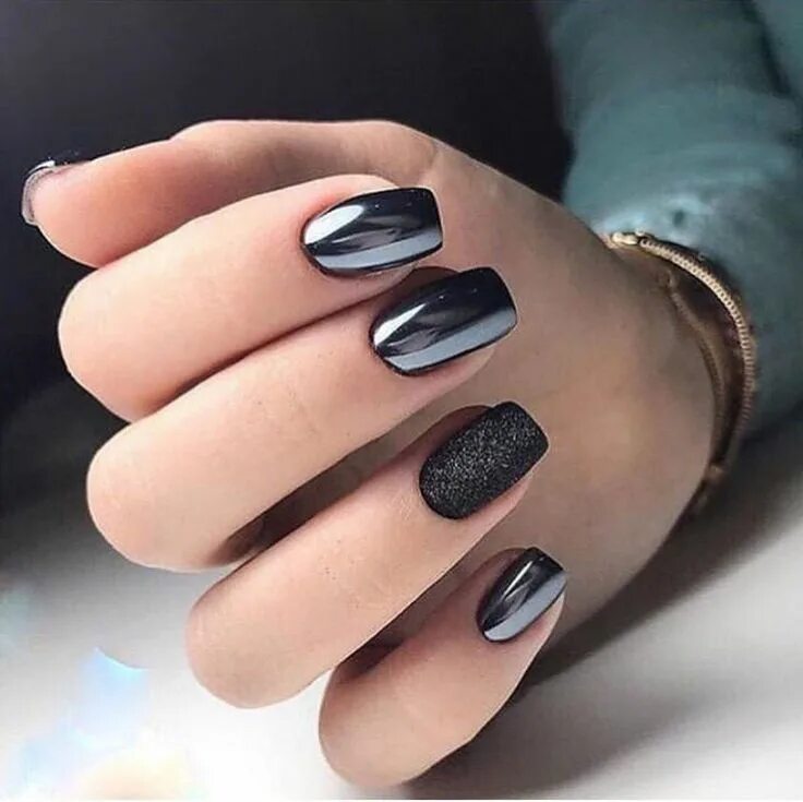 Красивый маникюр 2024 черный Pin by Наташа Вяткина Игоревна on Маникюр Homecoming nails acrylic, Nail art, Bl