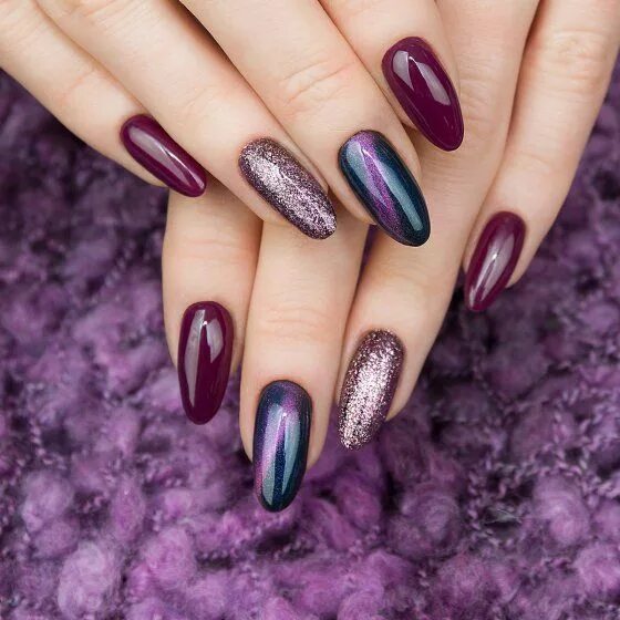 Красивый маникюр 2024 кошачий глаз маникюр кошачий глаз Cat eye nails, Eye nail art, Nails inspiration