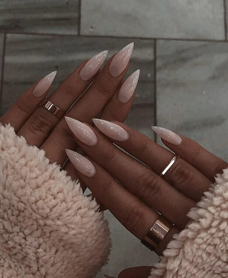 Красивый маникюр 2024 на длинные ногти миндаль The Perfect Nails Остроконечные ногти, Дизайнерские ногти, Маникюр с эффектом ом