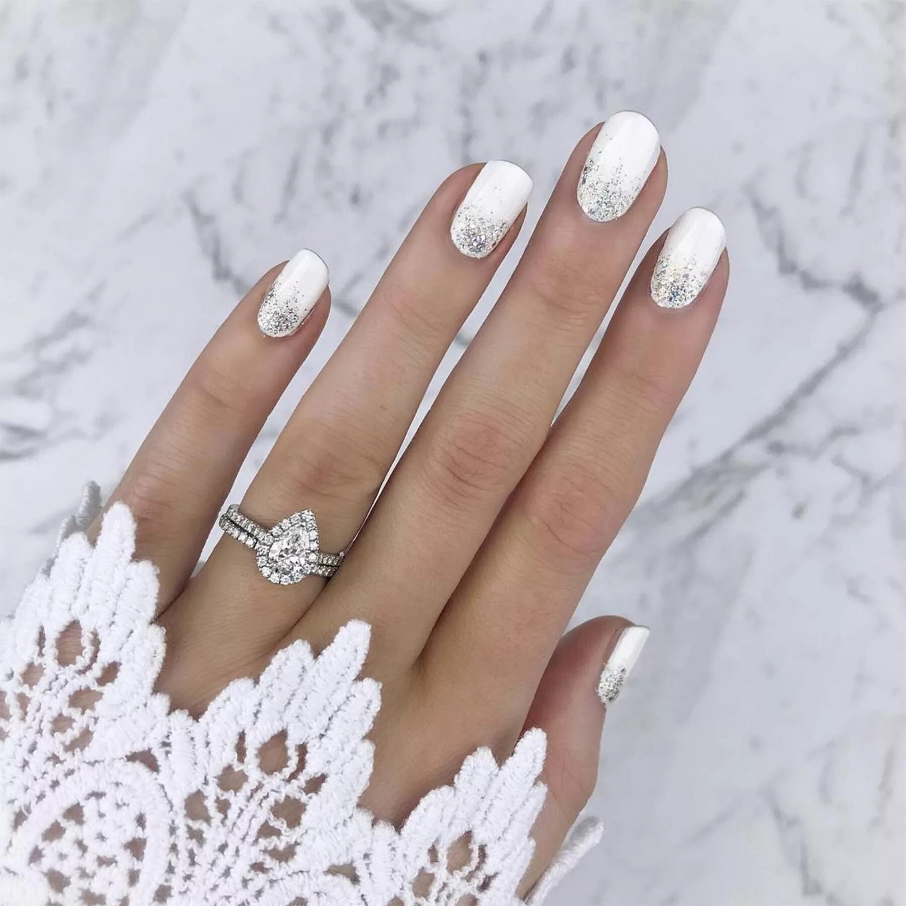 Красивый маникюр 2024 на свадьбу 47 wedding nails ideas for every bride Simple wedding nails, Nail art wedding, B
