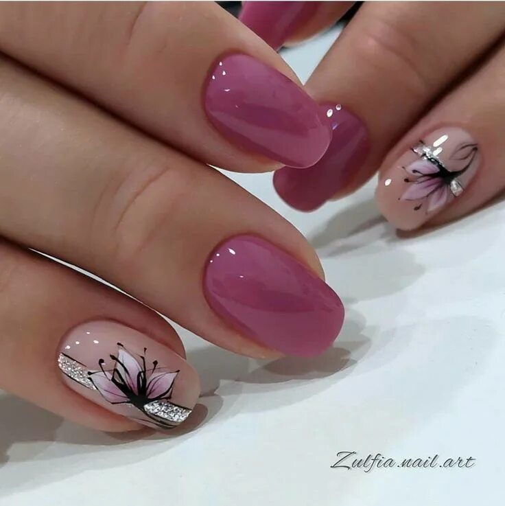 Красивый маникюр 2024 новинки Pin by Toni Atanasova on Маникюр идеи Art deco nails, Pink gel nails, Classy acr