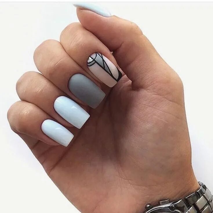 Красивый маникюр 2024 новинки фото квадрат 2019 41 fotos de unha decorada delicada Swag nails, Manicure, Nail art