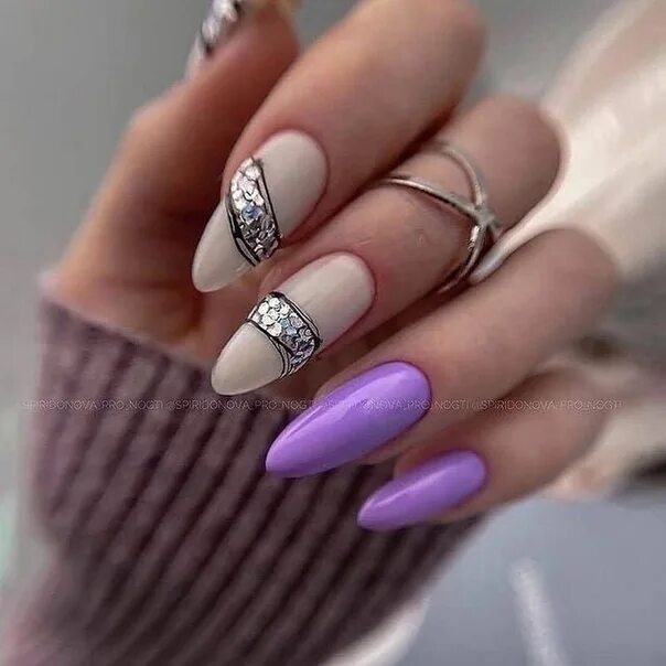 Красивый маникюр 2024 новинки модные Lilac manicure 2023 Маникюр Лето VK