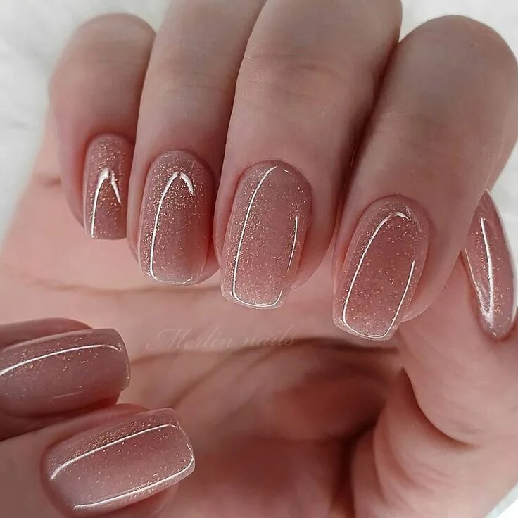 Красивый маникюр 2024 нюдовые Merlin nails on Instagram: "Rubber Base Gel -NUDE GOLD- @jet_set_beauty_nails Na