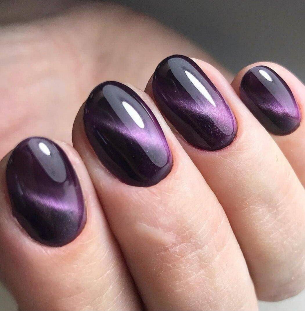 Красивый маникюр 2024 осень кошачий глаз Beauty Buro Калипсо, студия красоты на улице Петра Алексеева - отзывы, цены, инф