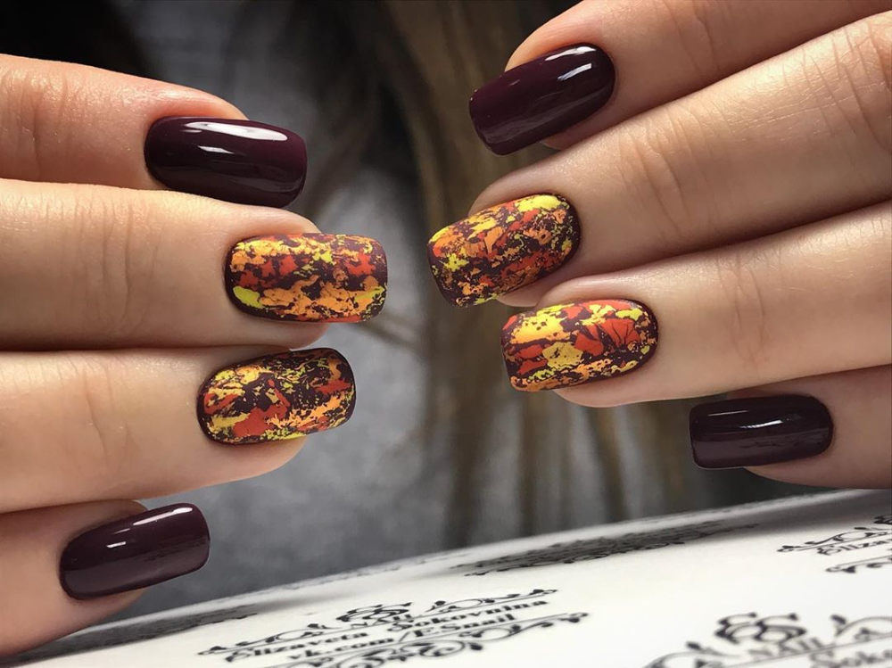 Красивый маникюр 2024 осень новинки модные Понравилось Dark color nails, Nails, Nail colors