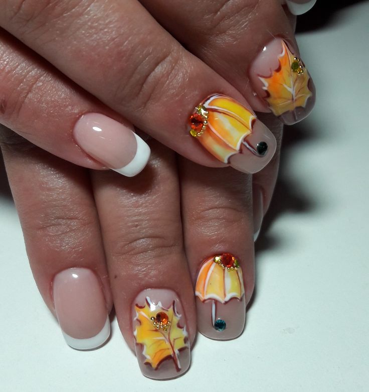 Красивый маникюр 2024 осенний френч Pin di Carol Mattison su The Art of Nails