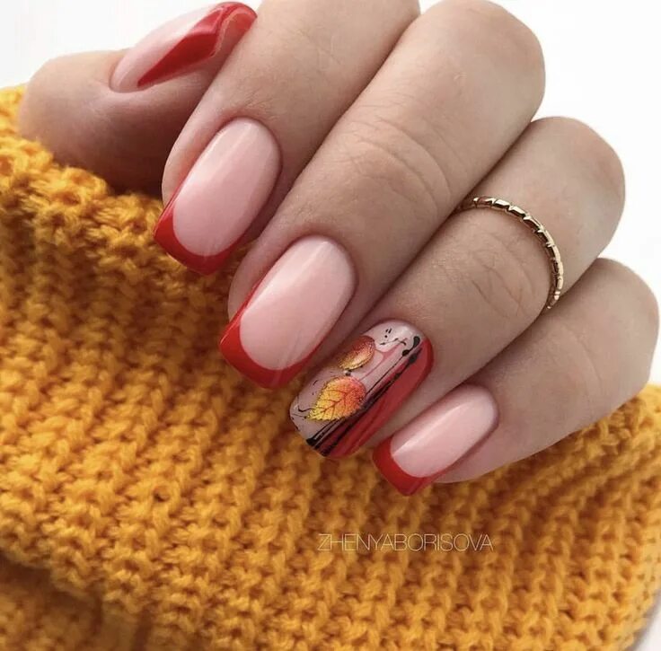 Красивый маникюр 2024 осенний френч Pin on Дизайн ногтей Fall nail designs, Cute nails for fall, Cute nails