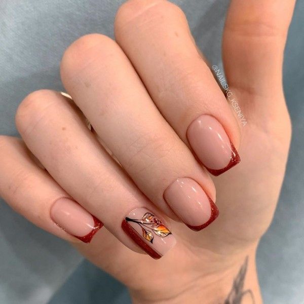 Красивый маникюр 2024 осенний френч Pin by Amanda Ortiz on Nails Elegant nails, Nails, Nail designs
