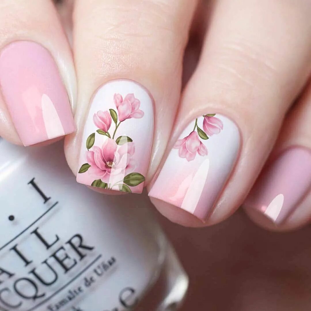 Красивый маникюр 2024 цветы Unhas decoradas com FLORES 2019 - coleção de unhas Floral nails, Nail designs, N