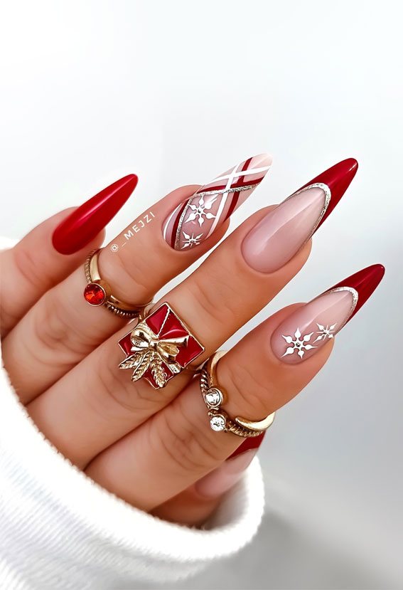 Красивый маникюр 2025 год 20 Festive Red Christmas Nail Designs 1 - Fab Mood Wedding Color, Haircuts & Hai