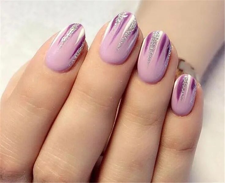 Красивый маникюр 50 50+ Simple and Easy Ombre Waterfall Nails Ideas Purple nails, Two tone nails, Ge