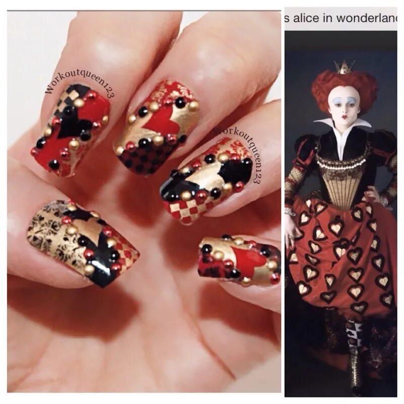 Красивый маникюр алиса Alice nail
