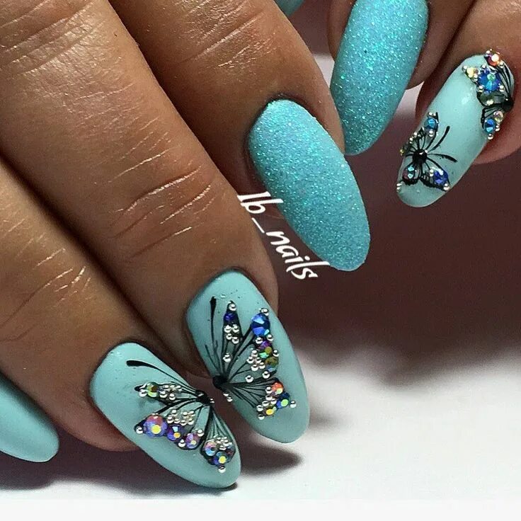 Красивый маникюр бабочки Pin by Irina Jackson on Ногти Butterfly nail art, Floral nails, Nail art designs