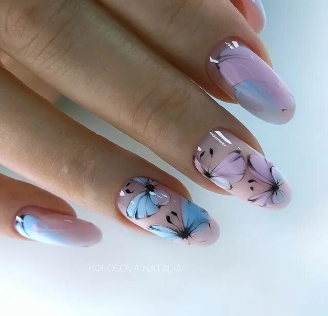 Красивый маникюр бабочки ШКОЛА МАНИКЮРА И ДИЗАЙНА (@kolosova_n_nail_artist) * Фото и видео в Instagram Bu