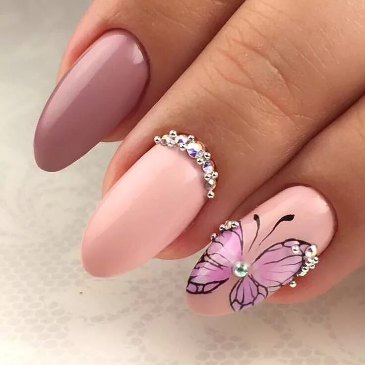 Красивый маникюр бабочки 951 Likes, 2 Comments - 72k Идеи для маникюра Nail (@manicure_nail_club) on Inst