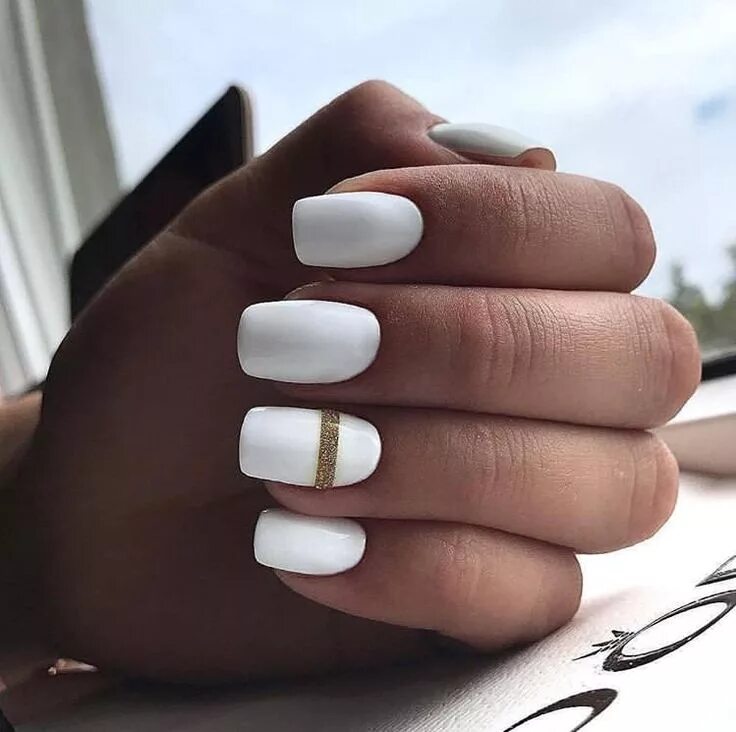 Красивый маникюр белым лаком Pin on Маникюр Nails, White nail art, Nail art designs