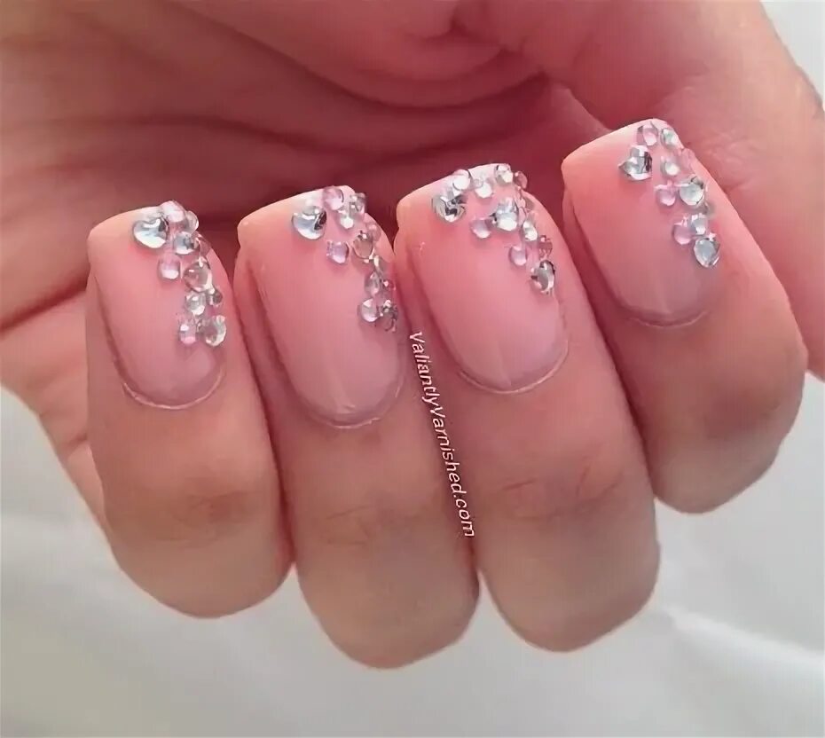 Красивый маникюр без страз Pretty in pink nail art Uñas de gel elegantes, Manicure novias, Uñas 3d