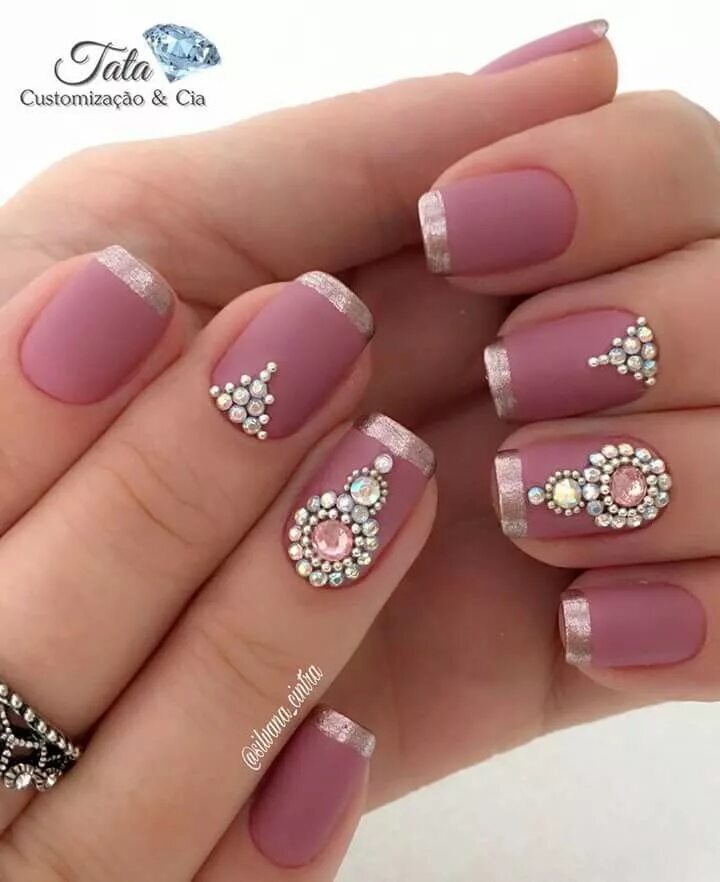 Красивый маникюр без страз Pin by Roberta Chagas on Nail art Indian nails, Fabulous nails, Mauve nails