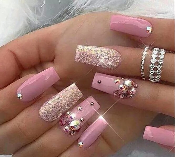 Красивый маникюр без страз Pin by Tanya Velkova on Nail designs Nails design with rhinestones, Diamond nail