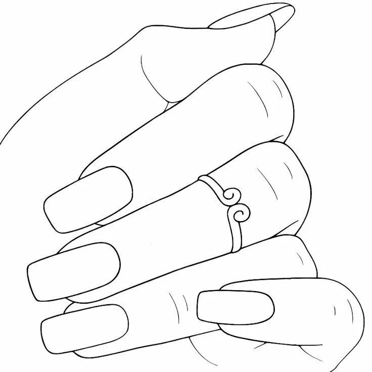 Красивый маникюр без цвета Разукрашивание ногтей Disegni da colorare lego, Disegni semplici, Disegni di tum