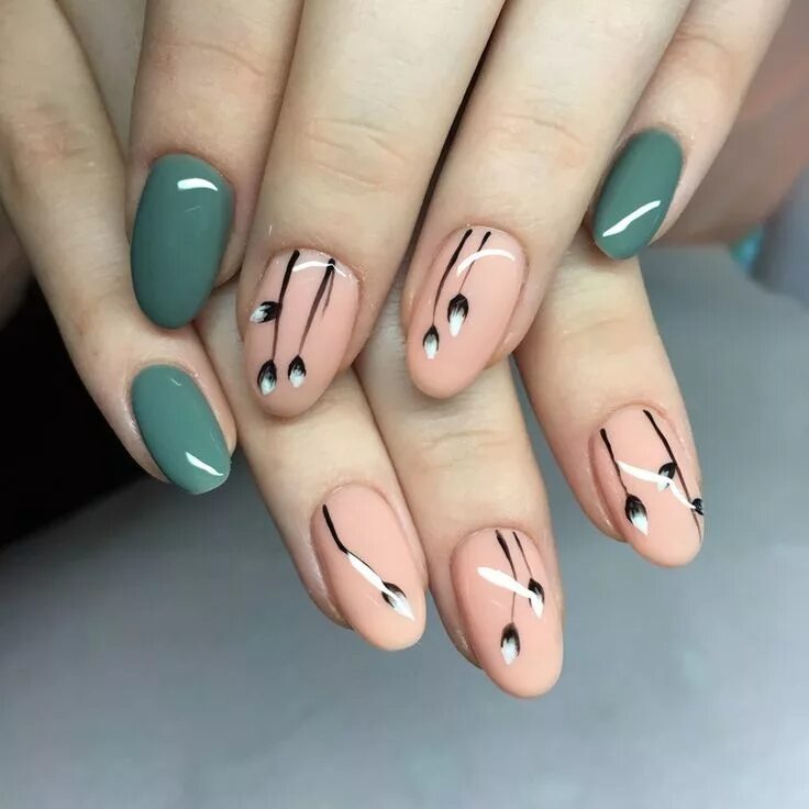 Красивый маникюр без цветов Маникюр - дизайн ногтей Ongles fun, Nail art designs, Ongles beiges