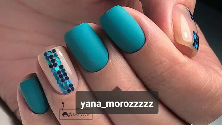 Красивый маникюр бирюза Wish my nails were this nice! Ongles ete, Ongles, Manucure