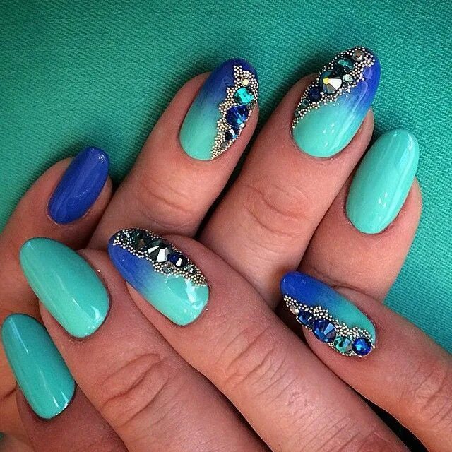 Красивый маникюр бирюза 80 Best Nail Art Design Trends And Manicure Ideas 2022 Work nails, Pretty acryli