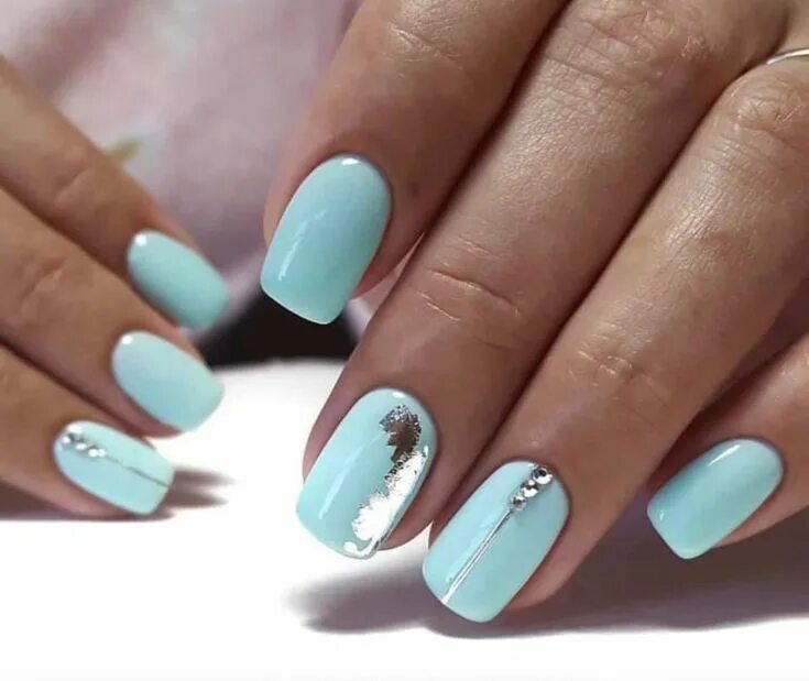 Красивый маникюр бирюза Pin on Nails/ Nagučiai Nails, Stylish nails art, Pretty nails