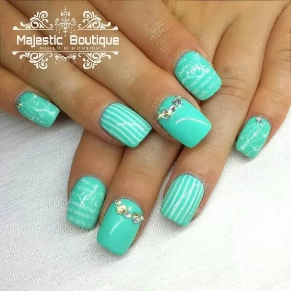 Красивый маникюр бирюза Acrylic nail inspiration Nails, Manicure, Moon manicure