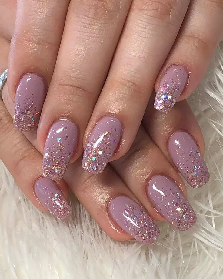 Красивый маникюр блестки фото Check it out. Mauve nails, Sns nails designs, Sns nails colors