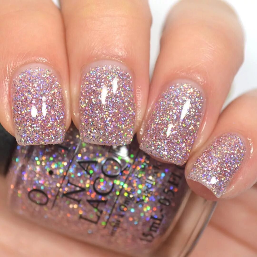 Красивый маникюр блестки фото Opi - Sunrise...Bedtime (3 coats) from the Breakfast At Tiffany's collection. Co