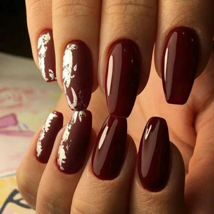 Красивый маникюр бордо Pin by Олена Івасюк on Збережені піни Nail art, Manicure, Nails