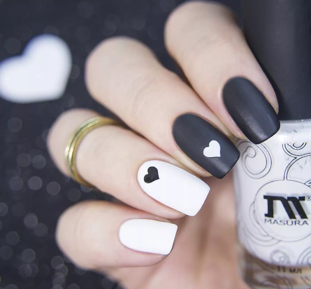 Красивый маникюр черный с белым Instagram post by Mary * Feb 8, 2017 at 7:47pm UTC Nails, February nails, Fancy 